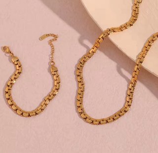 Collar Acero Inox Baño Oro 18k
