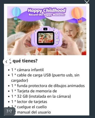 Cámara Infantil Diseño Perrito + SD 32GB