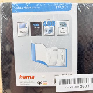 Hama Álbum Fotos 30x30 cm Negro 100 hojas