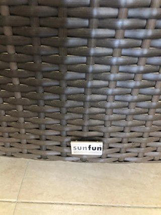 Mesa Comedor Terraza Sun Fun con cristal + 6 Silla