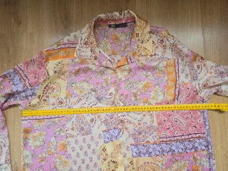 Camisa satinada estampada mujer Zara