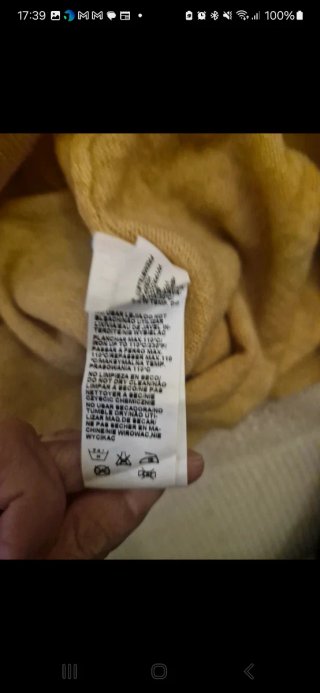 Suéter Zara Hombre Mostaza Talla M