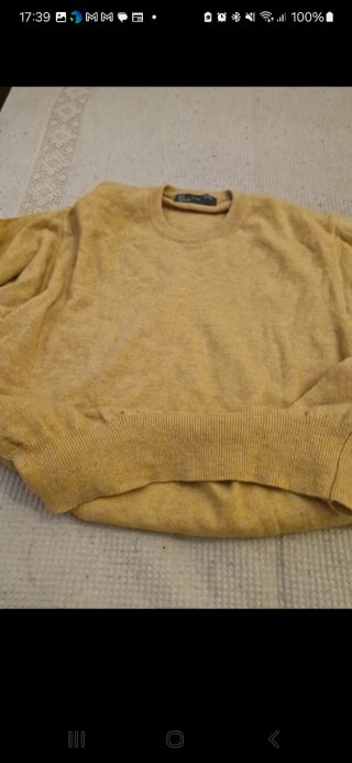 Suéter Zara Hombre Mostaza Talla M