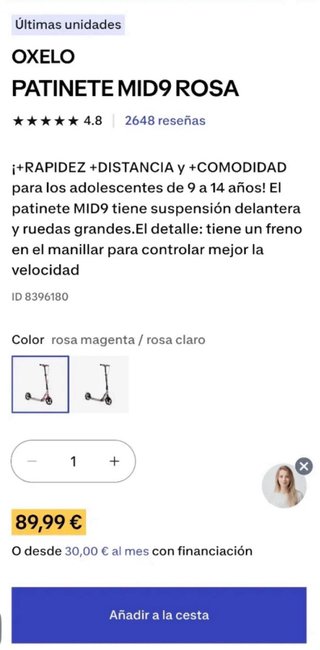 Patinete Oxelo Mid 9 Decathlon