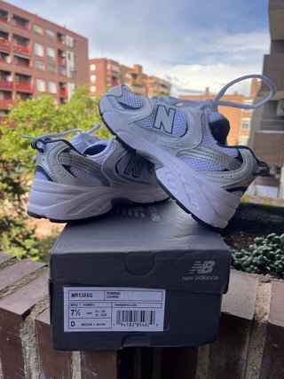 New Balance 530 Blanco Azul Marino Plata