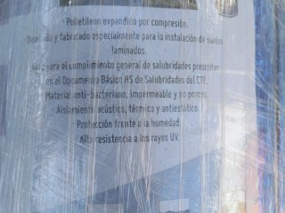 Aislamiento para tarima flotante