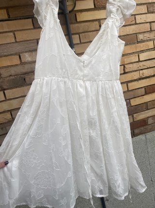 Vestido blanco boho talla única