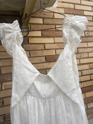Vestido blanco boho talla única