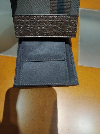 Cartera Adolfo Domínguez Negra/Gris Nueva