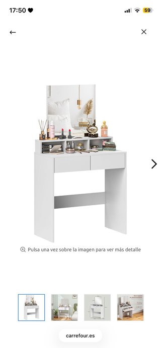 Tocador blanco con espejo