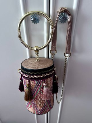 Bolso Cilindro 2 en 1 con Flecos