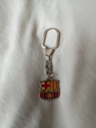 Llavero Futbol club Barcelona de plata