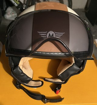 Casco Moto Beige/Marrón Talla L