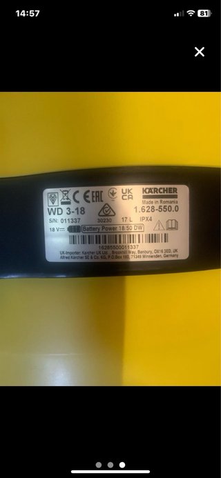 Aspirador Karcher a Batería Nuevo