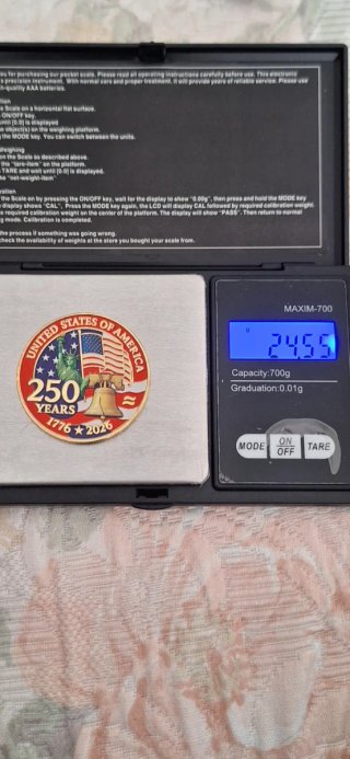 Moneta commemorativa USA 250 anni