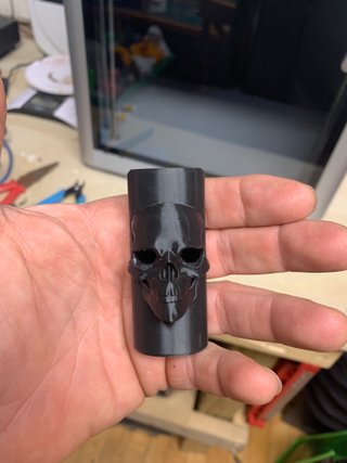 Custodia accendino Teschio 3D Azzurro