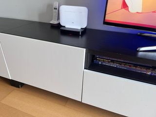 Mueble TV 3.60m Blanco y Negro