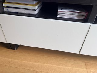 Mueble TV 3.60m Blanco y Negro