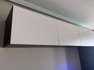 Mueble TV 3.60m Blanco y Negro