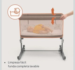lionelo Aurora Cuna de colecho Mecedora 3 en 1