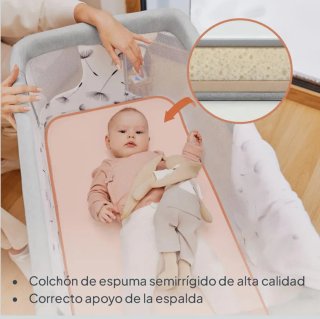 lionelo Aurora Cuna de colecho Mecedora 3 en 1