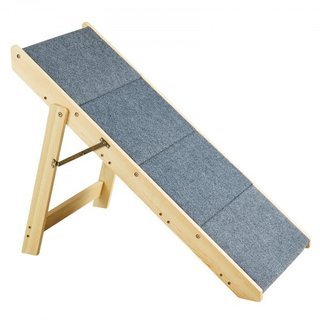 Escaleras para Mascotas de Madera/Pasos para Mascotas, Escalera de Perro de Madera Plegable 2 en 1 para Camas, Sofás y Coches, Escaleras y Rampa para Perros con 4 Pasos para Mascotas Pequeñas, Med...