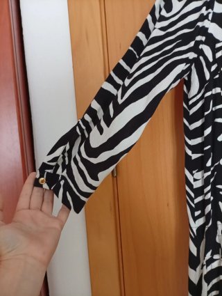 Vestido camisero cebra