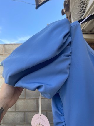 Vestido invitada NUEVO Elsa Puche azul baby Blue