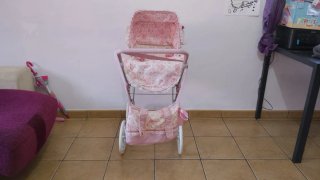 Cochecito de muñecas rosa carrito carricoche