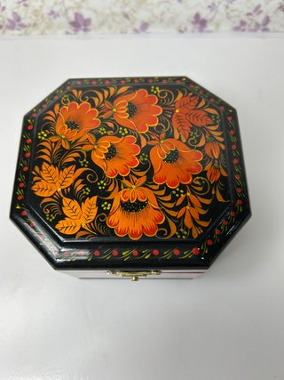 Joyero Ruso Original - Pintura Khokhloma Artesanal