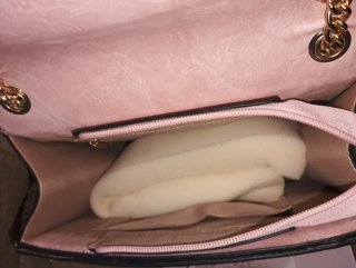 Bolso de mano mujer dorado y rosa