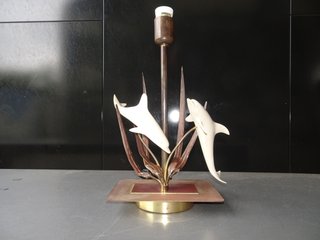 Lámpara Delfines Estilo Maison Jansen