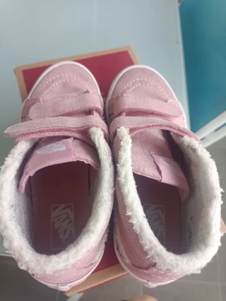 Zapatillas Vans rosas piel  talla 32.5
