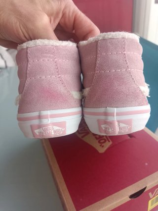 Zapatillas Vans rosas piel  talla 32.5