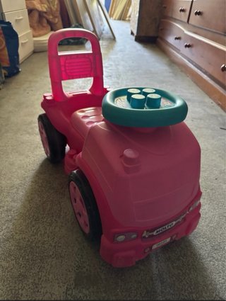 Tractor infantil rosa