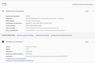 Ordenador HP Pavilion Azul + Monitor