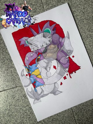 Disegno Pokemon Nidoking e Nidoqueen