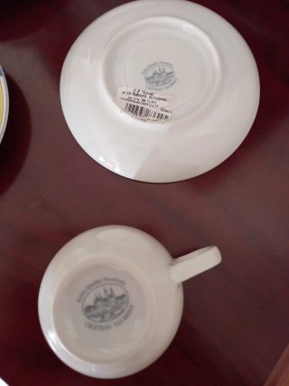 Juego 3 tazas y platos café Chateau Valmont