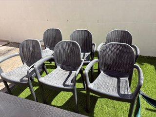 Conjunto mesa y 6 sillas jardín