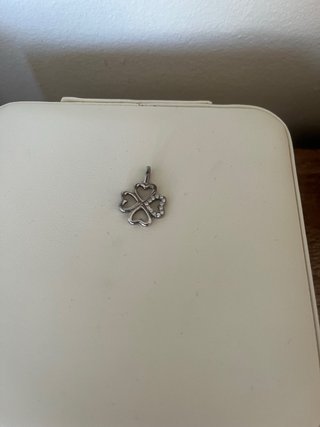 Colgante Trébol Corazones Plata