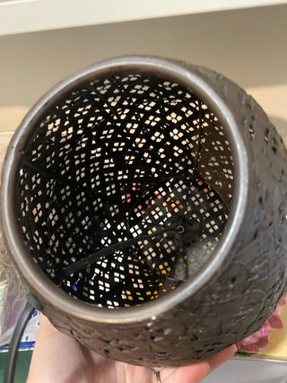 Lámpara de mesa hierro forjado marrón