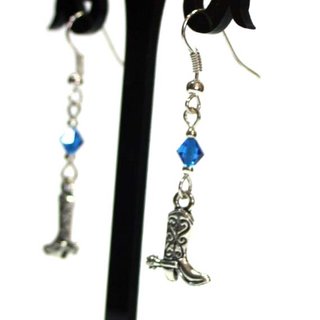 Pendientes Botas de Cowboy azul