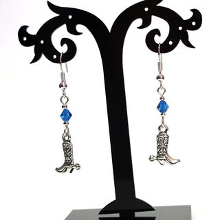 Pendientes Botas de Cowboy azul