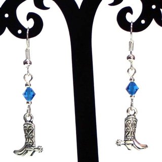 Pendientes Botas de Cowboy azul