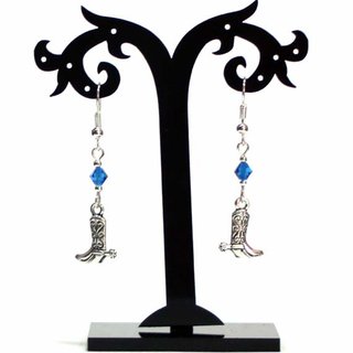 Pendientes Botas de Cowboy azul