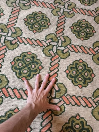 Alfombra lana Arraiolos vintage