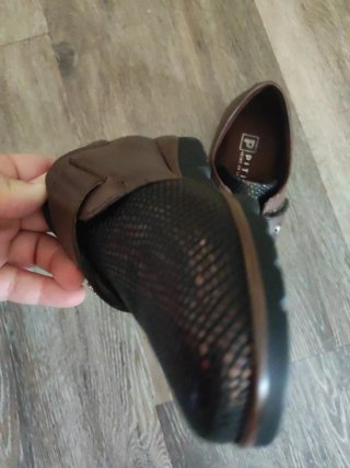 Mocasines Pitillos Talla 35 Negro/Dorado