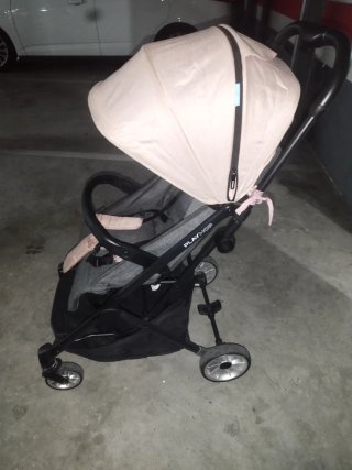 Sillita de paseo rosa y gris
