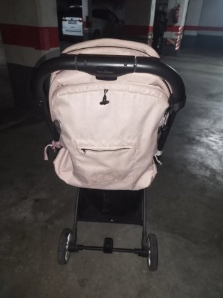 Sillita de paseo rosa y gris