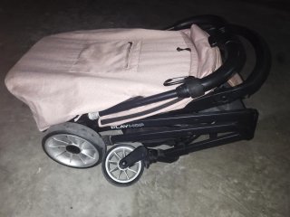 Sillita de paseo rosa y gris